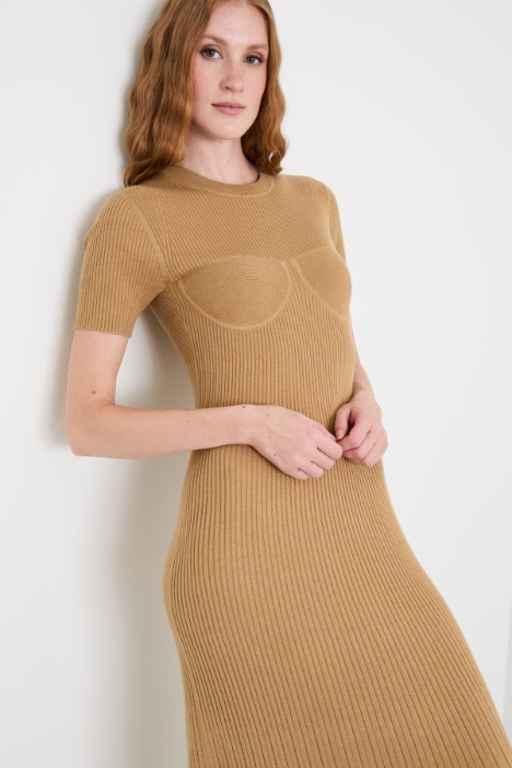 Abito in maglia di seta e cashmere