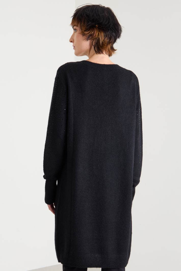 Rhinestone-adorned knit dress Intrend - 3