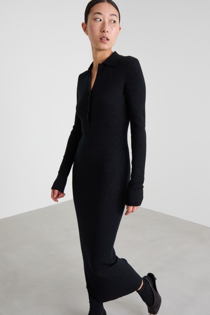 Fitted dress in lurex Intrend - 2