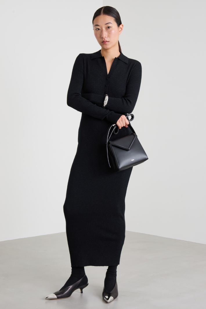 Fitted dress in lurex Intrend