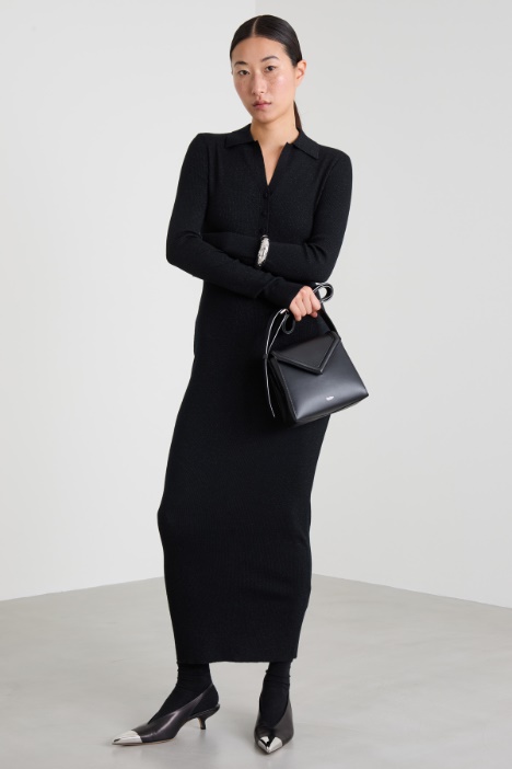 Fitted dress in lurex Intrend
