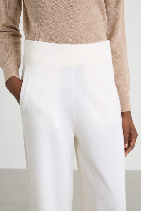Pantaloni in maglia di lana