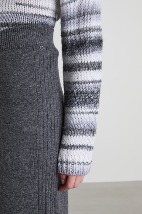 Pantalones de punto de pierna ancha