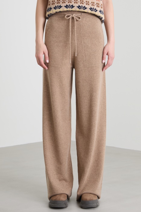 Pantaloni in lana e cashmere