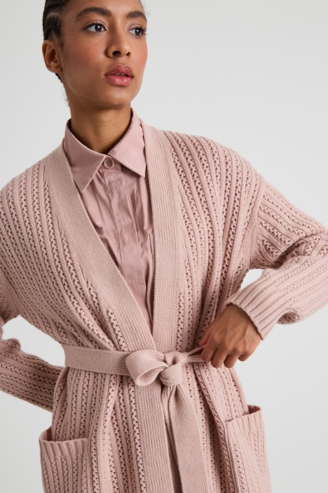 Cardigan in lana e cashmere