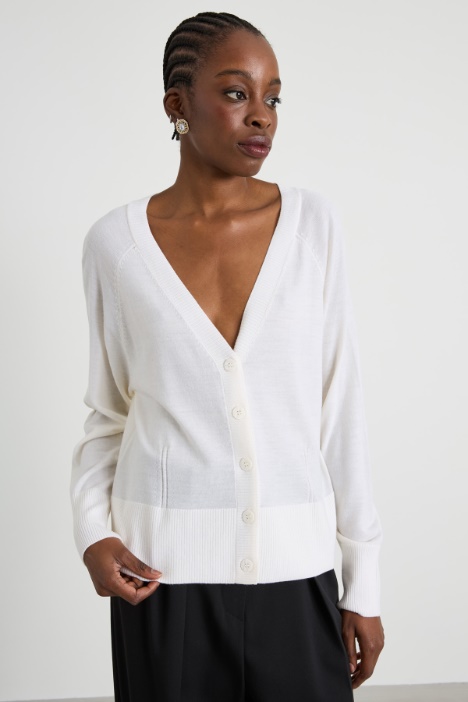 Cardigan sottile in lana Intrend