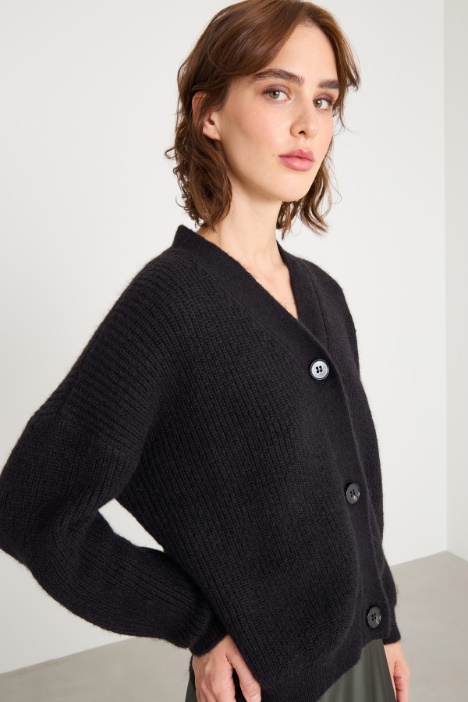 Cardigan con scollo a V