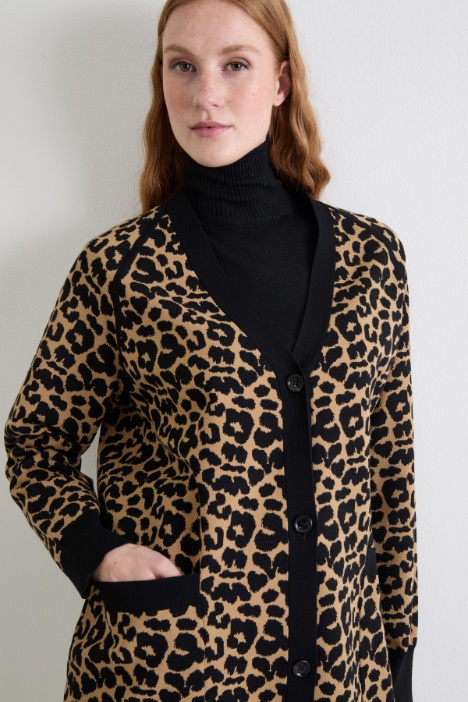 Cardigan in maglia jacquard