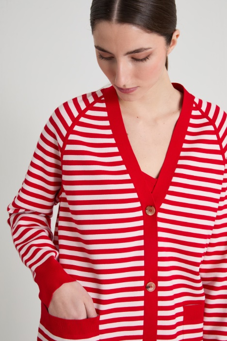 Cardigan in maglia jacquard