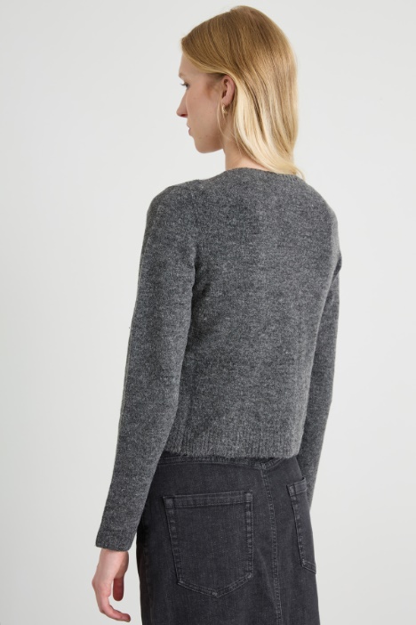 Cardigan con bottoni gioiello