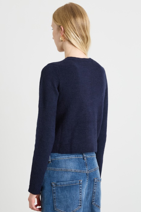 Cardigan con bottoni gioiello