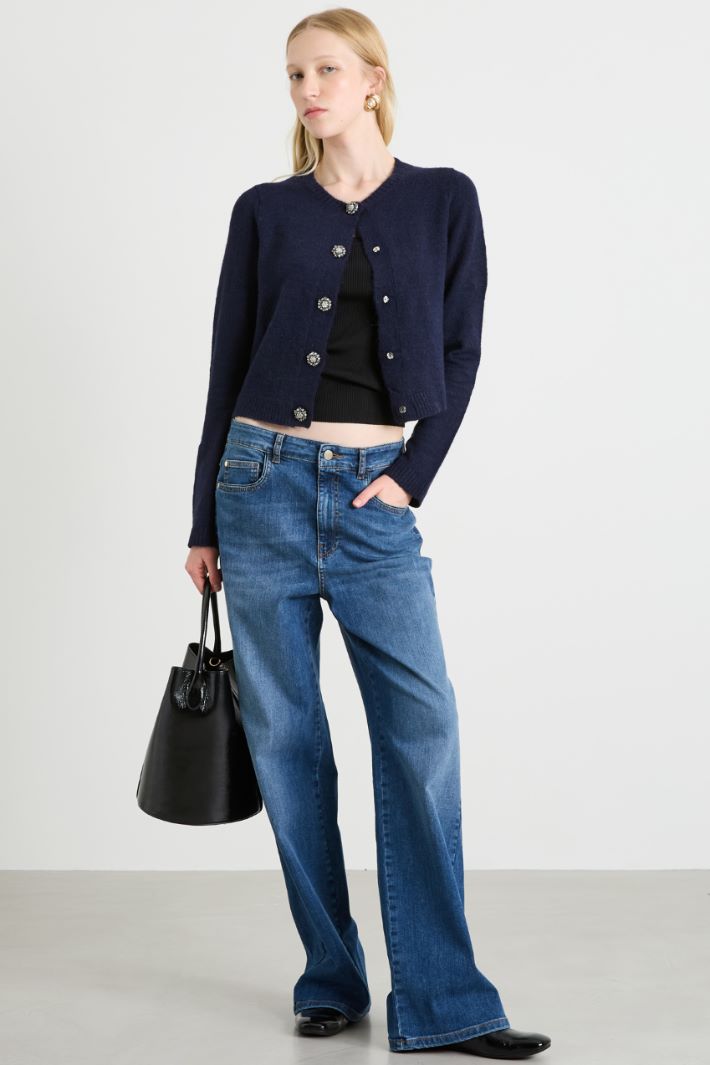 Cardigan con bottoni gioiello Intrend - 3