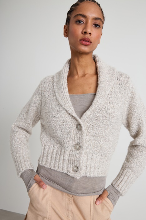 Cárdigan de hilo brillante