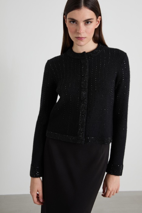 Cárdigan fino con pedrería