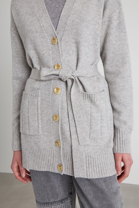 Cárdigan con cinturón