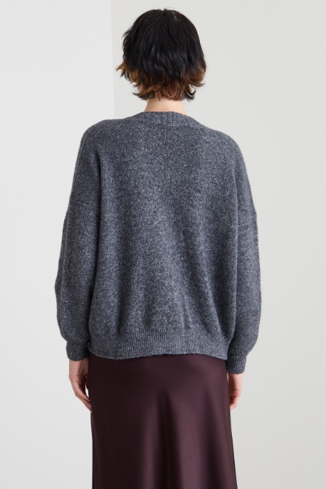 Cardigan in misto alpaca e cotone