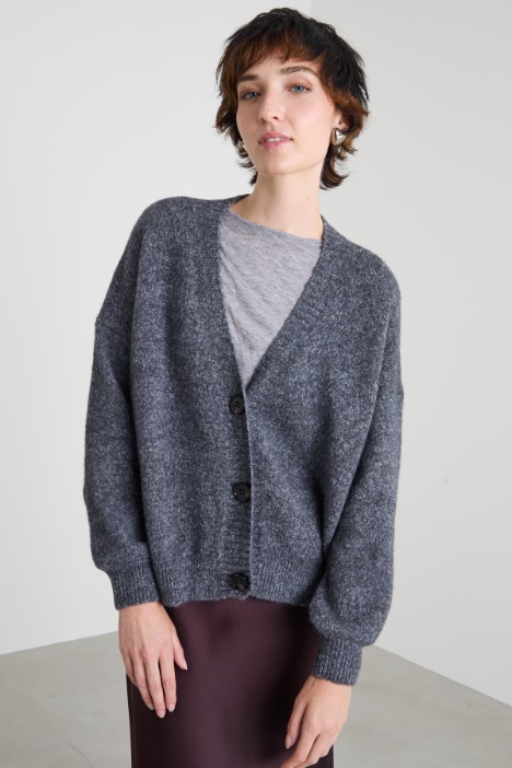 Cardigan in misto alpaca e cotone  Intrend