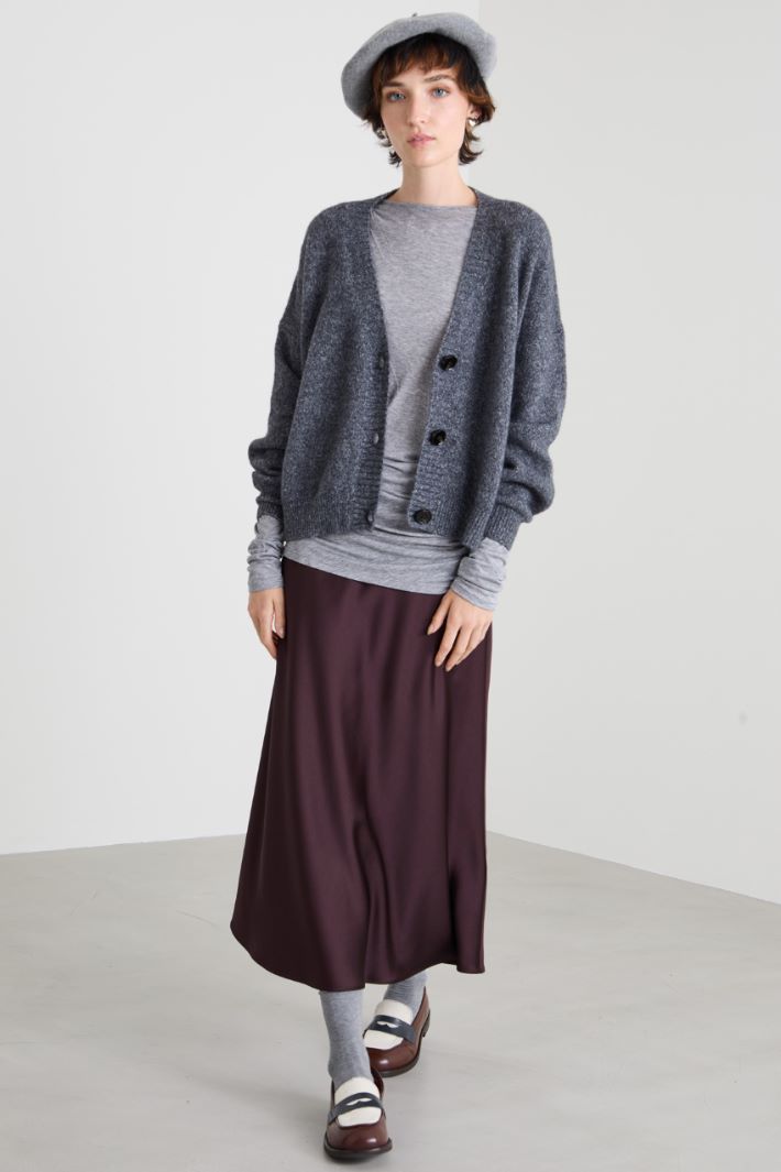 Cardigan in misto alpaca e cotone  Intrend