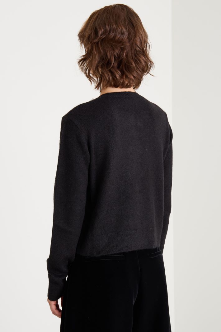 Cardigan with embroidered crystals Intrend - 4