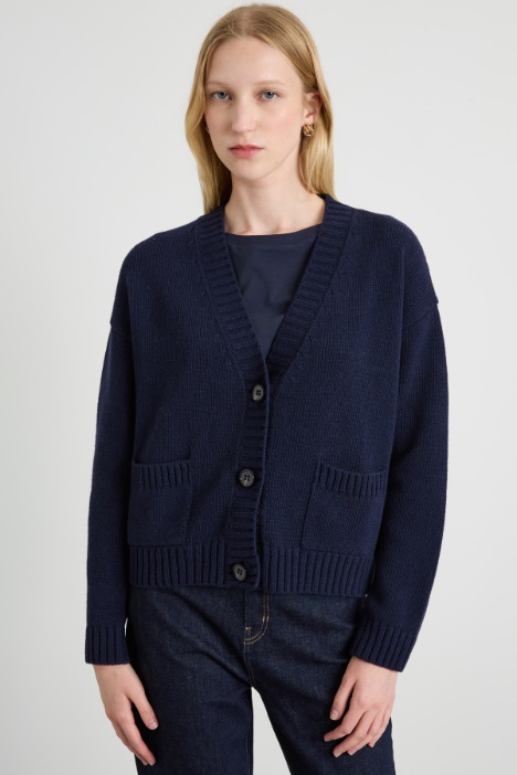 Cardigan in filato di pura lana Intrend