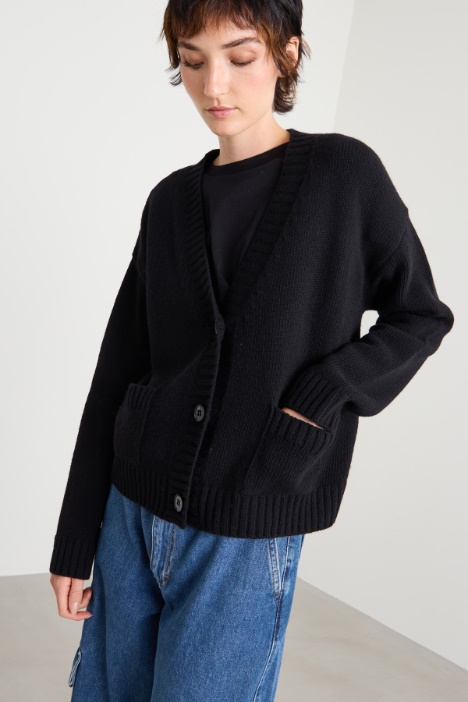 Cardigan in filato di pura lana Intrend