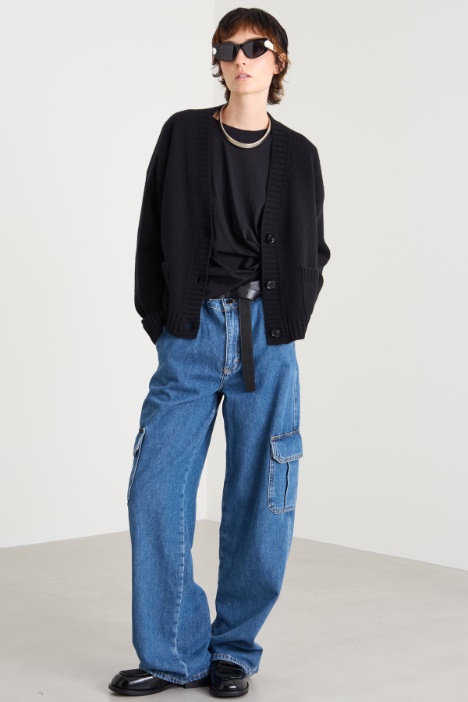 Pure wool yarn cardigan Intrend