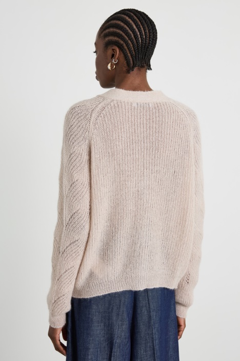 Cárdigan corto en mezcla de mohair