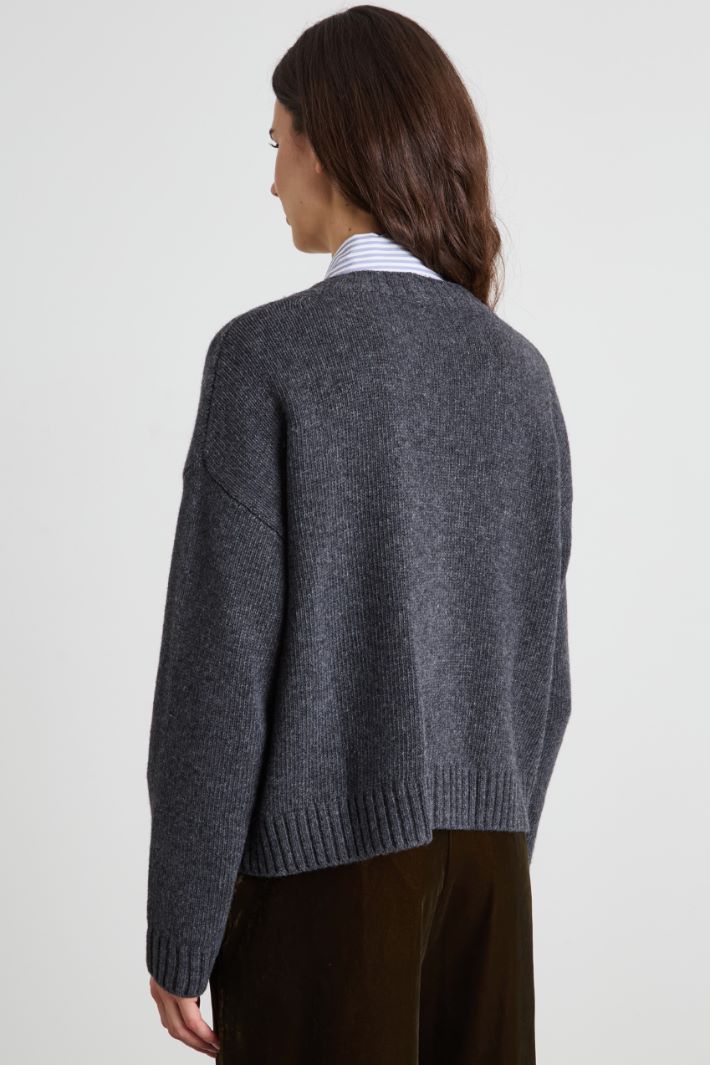 Cardigan Lungo Donna Autunno 2024 – Morbido, Aperto Con Tasche, Anti-pilling, Grigio Scuro XXL