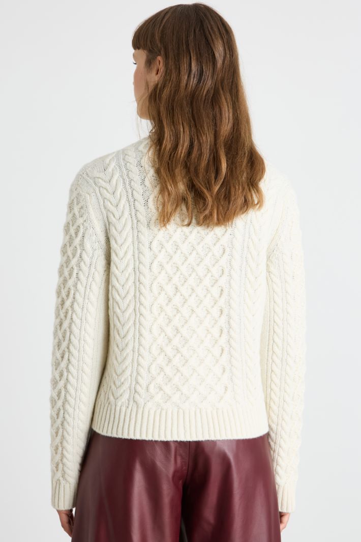 Cardigan with cable knit pattern Intrend - 4