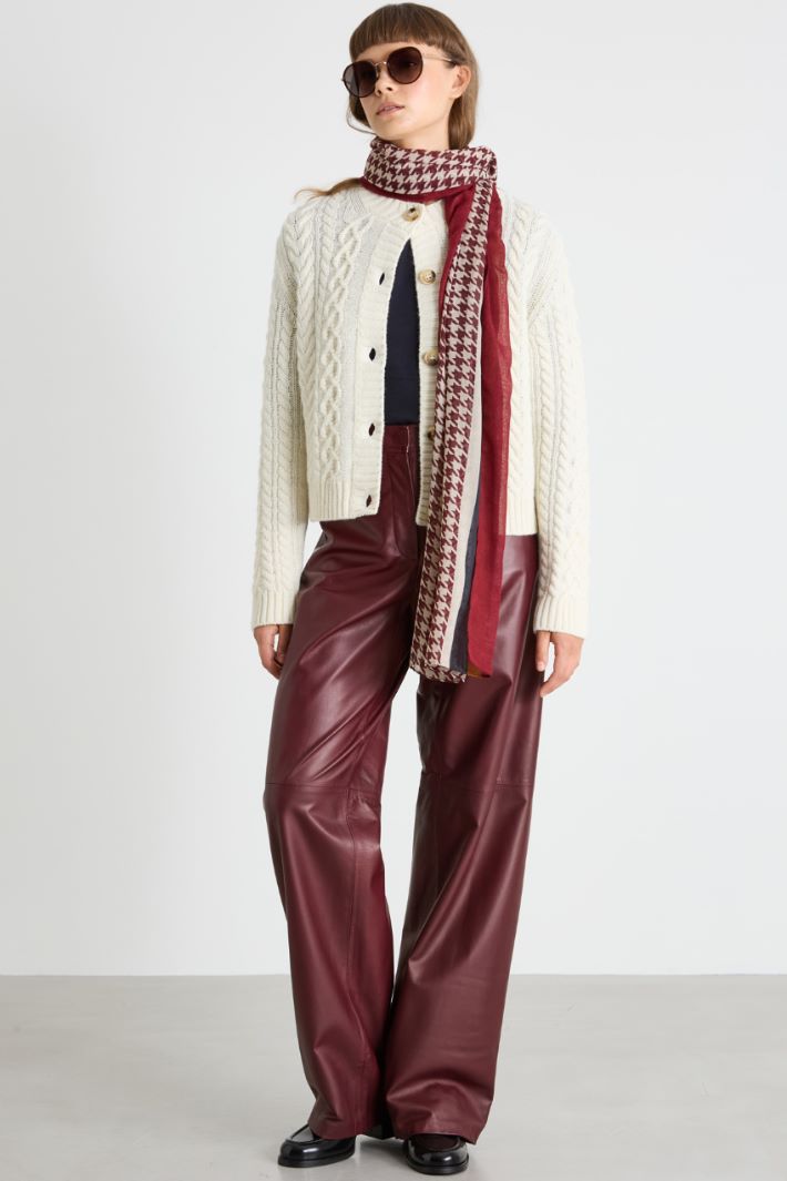 Cardigan with cable knit pattern Intrend