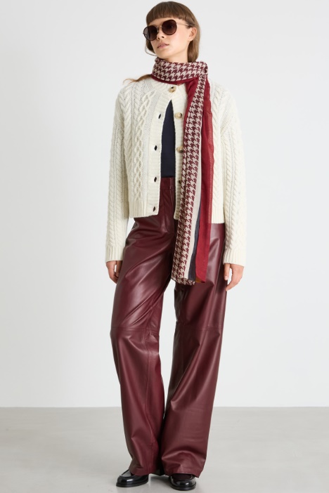 Cardigan with cable knit pattern Intrend