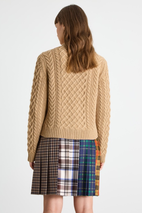 Cardigan con motivo a treccia