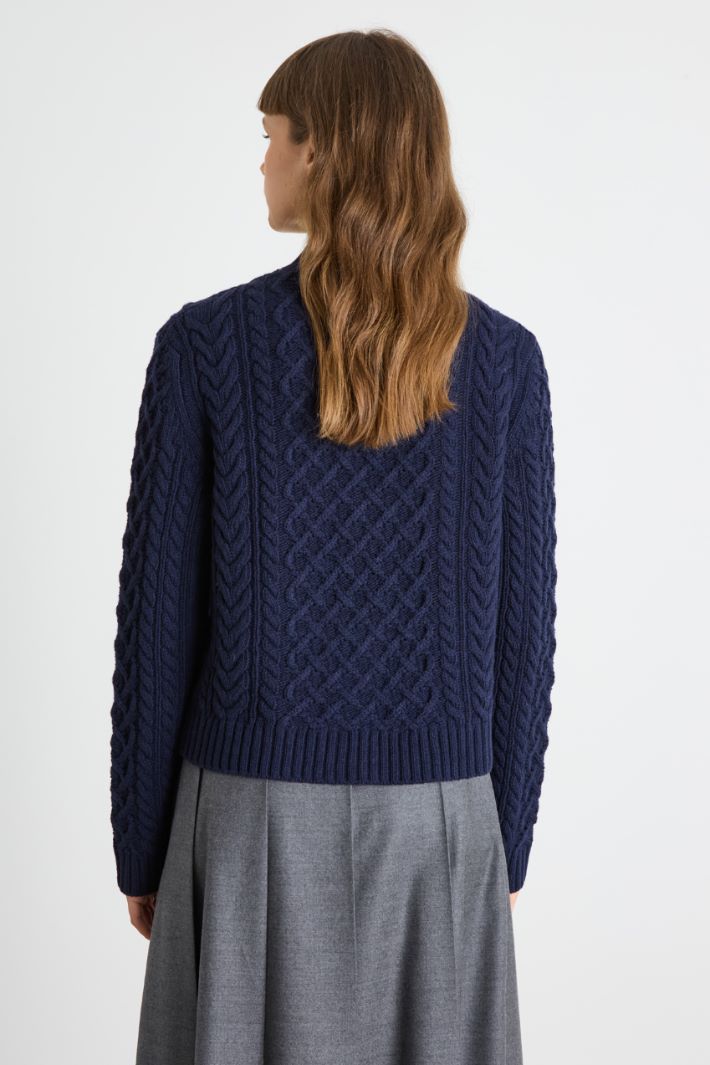 Cardigan with cable knit pattern Intrend - 4
