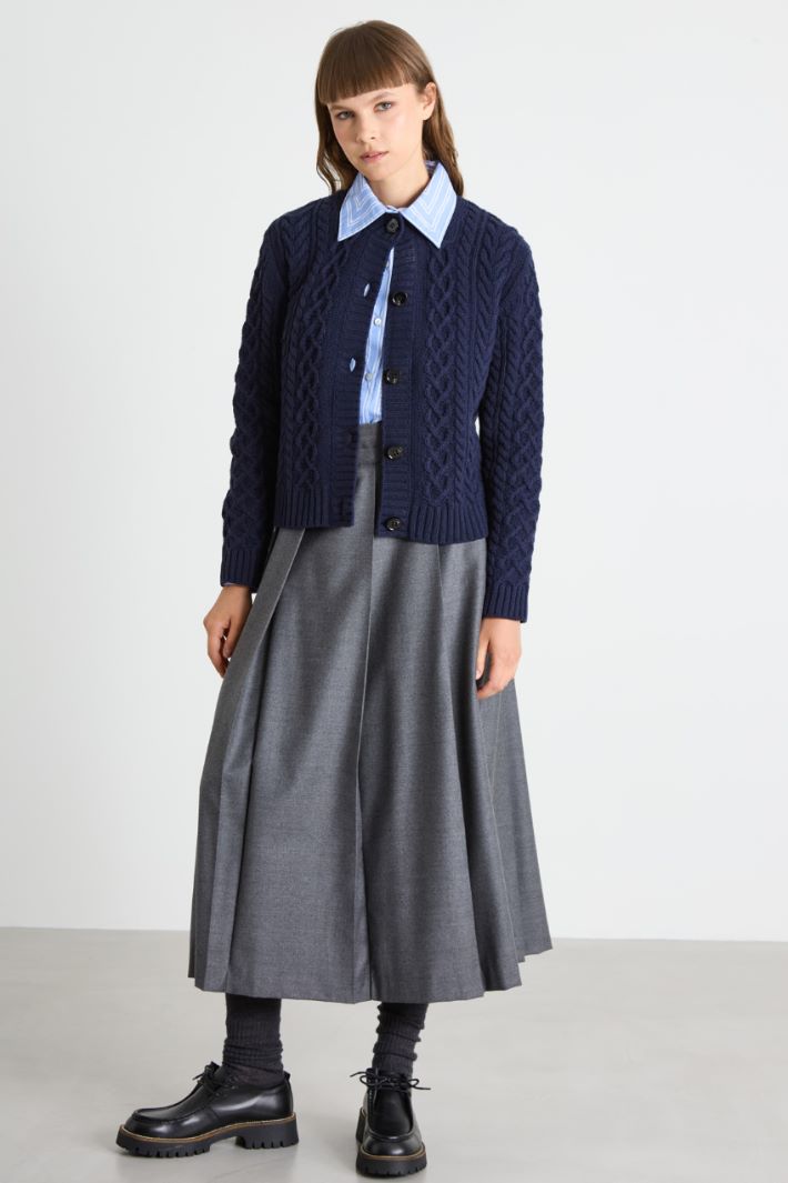 Cardigan with cable knit pattern Intrend