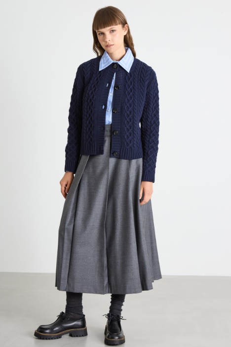 Cardigan with cable knit pattern Intrend