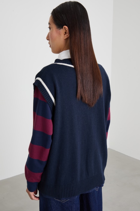 Gilet with contrasting inlay Intrend - 2