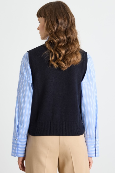 Gilet con scollo a V