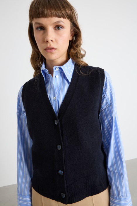 Gilet con scollo a V
