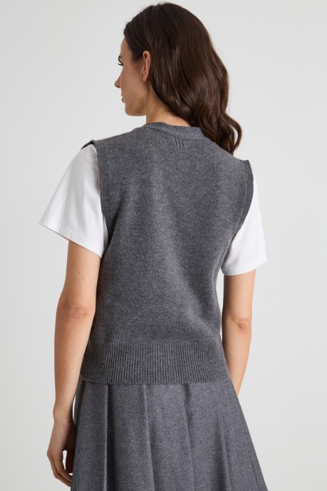 Gilet in lana e cashmere