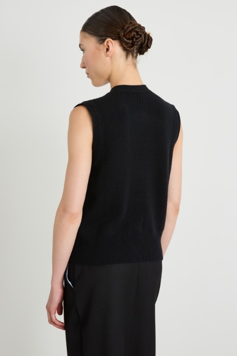 Gilet in lana e cashmere