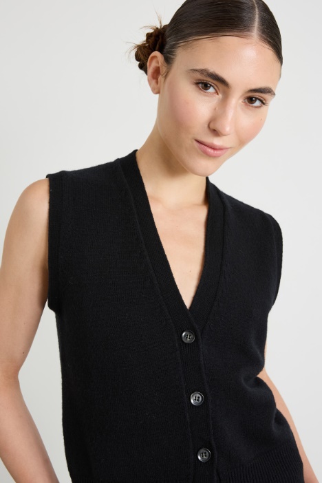 Gilet in lana e cashmere