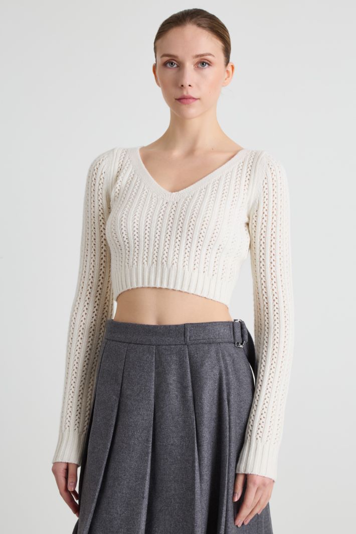 Maglia cropped traforata Intrend