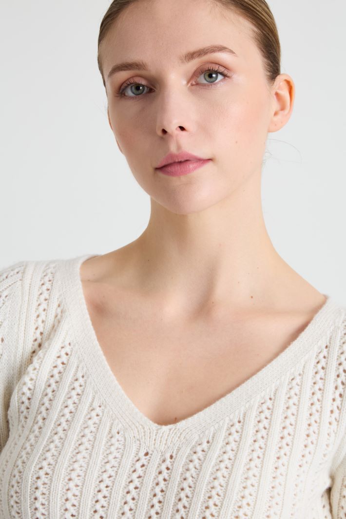 Maglia cropped traforata Intrend - 4