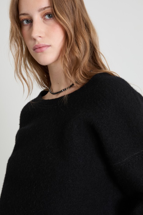 Maglia effetto feltro