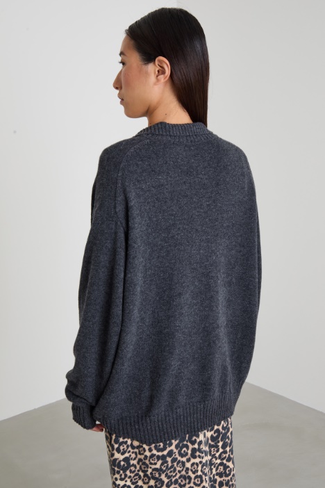 Loose-fit polo collar sweater Intrend - 2