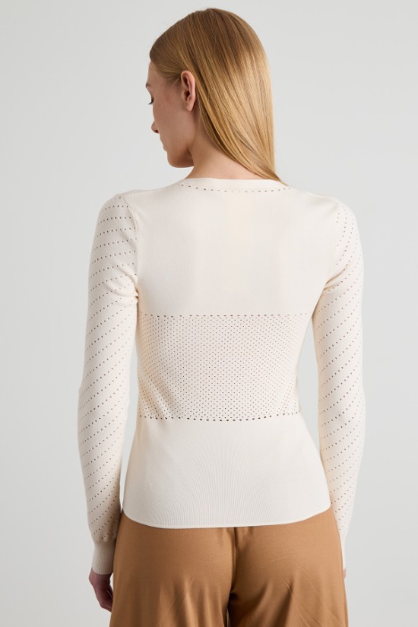 Maglia con dettagli traforati