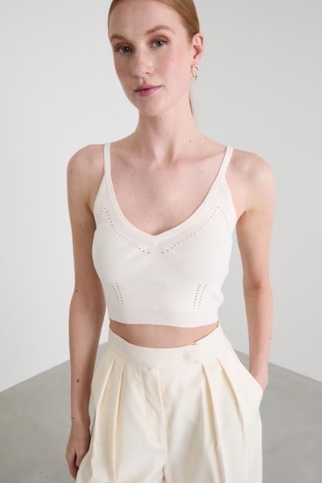 Top aderente in maglia