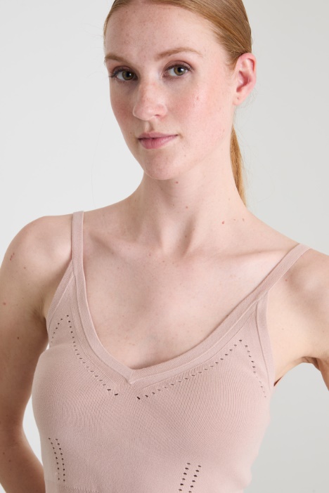 Top aderente in maglia