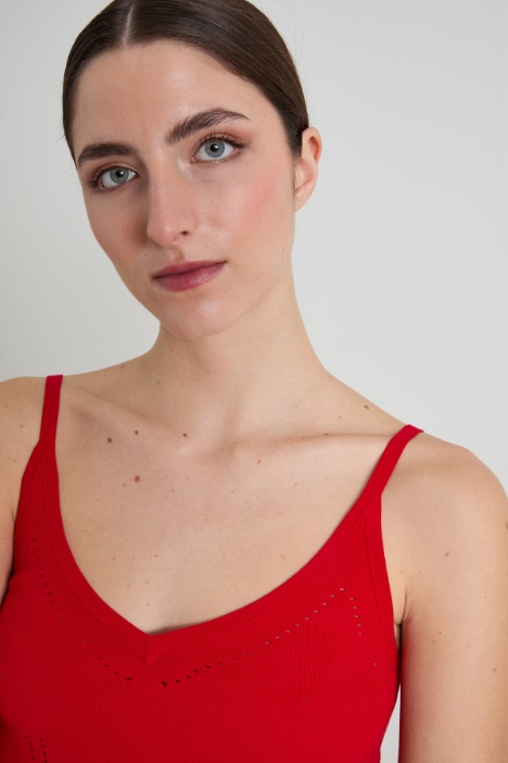 Top aderente in maglia