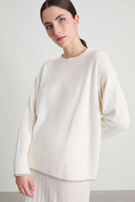 Lurex-trim sweater Intrend